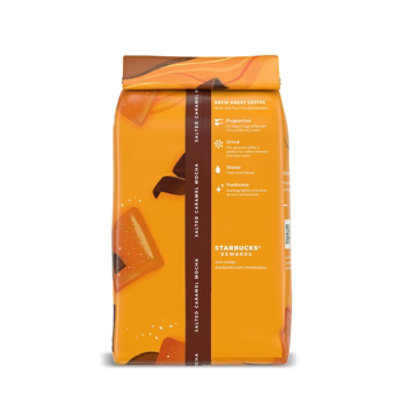 Starbucks 100% Arabica Naturally Flavored Salted Caramel Mocha Ground Coffee Bag - 11 Oz - Image 2