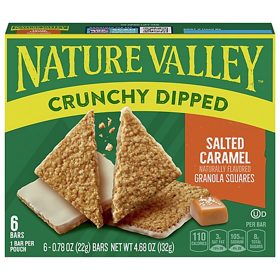 Nature Valley Crunchy Dipped Salted Caramel Granola Squares 6 Count - 4.68 Oz