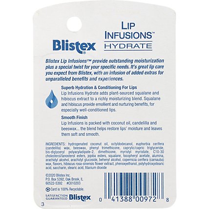 Blistex/lip Care/lip Infusions Hydrate - .13 OZ - Image 5