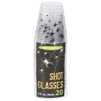Party Essentials 2 Oz Spider Shot Glasses – 20 Count - Image 1