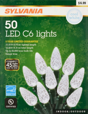 Inl 50ct Led Cool Wht C6 Lghts - EA - Image 2