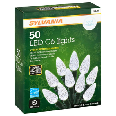 Inl 50ct Led Cool Wht C6 Lghts - EA - Image 1