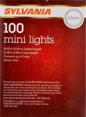 Sylvania Traditional Series Clear Mini Lights 100 Count - Each - Image 4