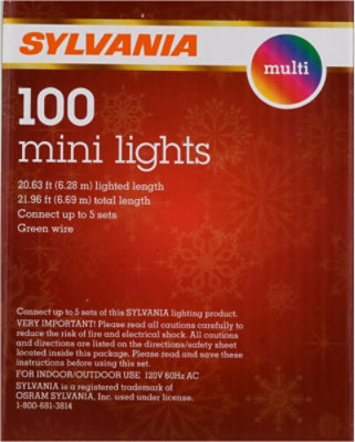 Sylvania Traditional Series Multi Mini Lights 100 Count - Each - Image 3