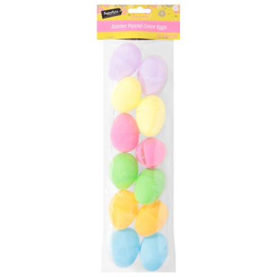 Signature SELECT Seasons Easter Pastel Color Eggs 2.5 Inch 12 Count - Each - Image 1