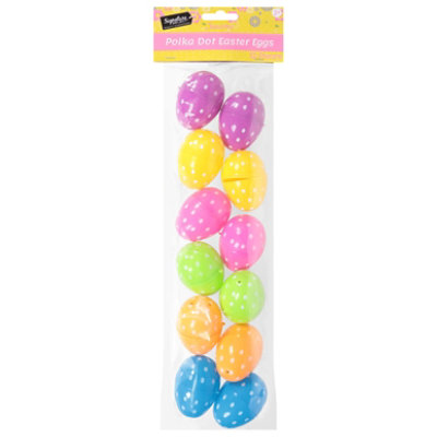 Signature SELECT Seasons Polka Dot Easter Eggs 2.5 Inch 6 Count - Each - Image 1