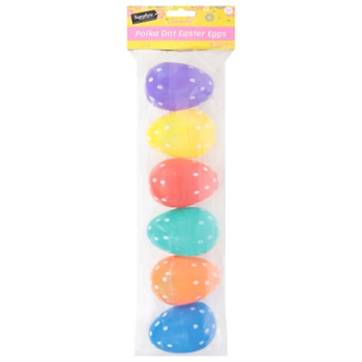 Signature SELECT 3.5 Inch Polka Dot Easter Eggs - 6 Count - Image 2