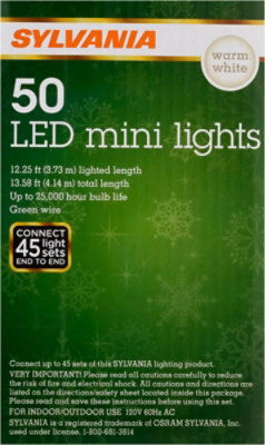 Sylvania LED Series Warm White Mini Lights 50 Count - Each - Image 3