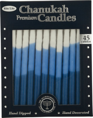 Shulsinger Chanukah Candle Blue - 45 CT - Image 2