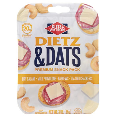 Dietz & Watson Salami Provolone Cashews Crackers - 3 OZ