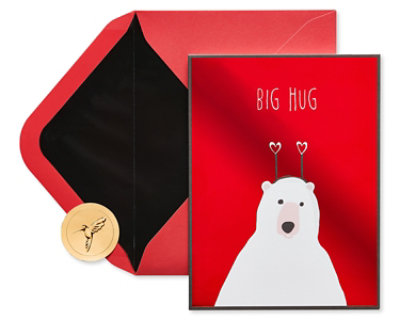 Papyrus Big Hug Bear with Heart Headband Valentine's Day Card - Each - Image 5