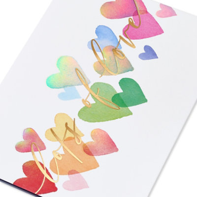 Papyrus Rainbow Hearts Lots of Love Valentine's Day Card - Each - Image 4