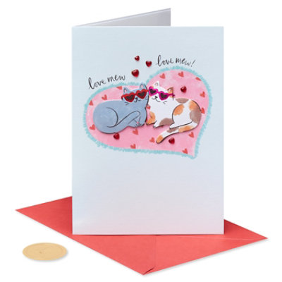 Papyrus Love Mew Cats Valentine's Day Card - Each - Image 5