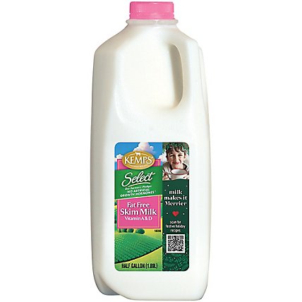 Kemps Select Fat Free Skim Milk Jug - 0.5 Gallon - Image 1