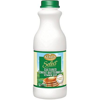 Kemps Select 1% Lowfat Buttermilk Bottle - 1 Pint - Image 1