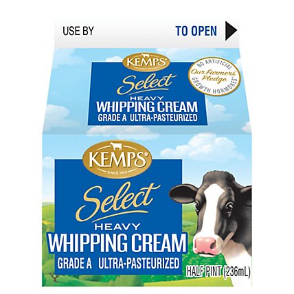 Kemps Select Heavy Whipping Cream Carton - 0.5 Pint - Image 2