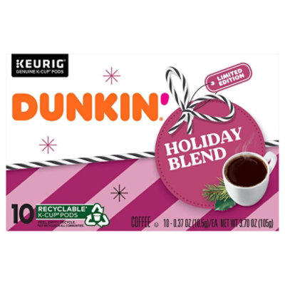 Dunkin Donuts Coffee Holiday Blend K-Cups - 10 Ct. - Image 1