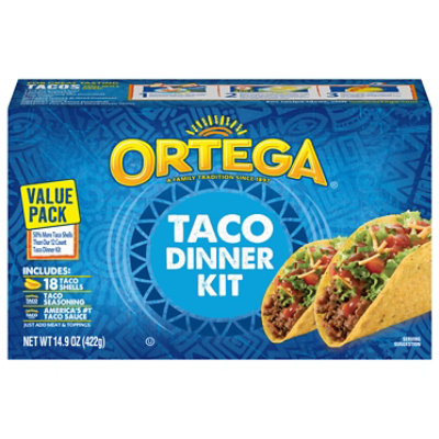 Ortega Yellow Corn Taco Dinner Kit 18ct - 14.9 OZ - Image 1