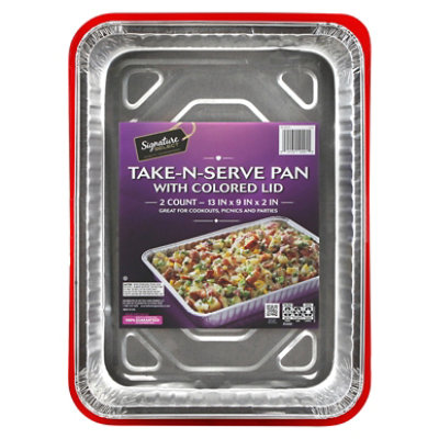 Signature SELECT Pan Take N Serve With colored Lid - 2 Count - Image 1