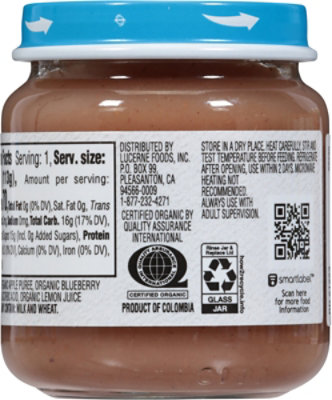 O Organics Baby Food Apple Blueberry - 4 Oz - Image 6