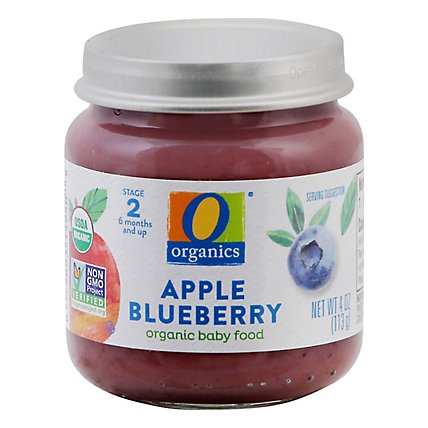 O Organics Baby Food Apple Blueberry - 4 OZ - Image 1