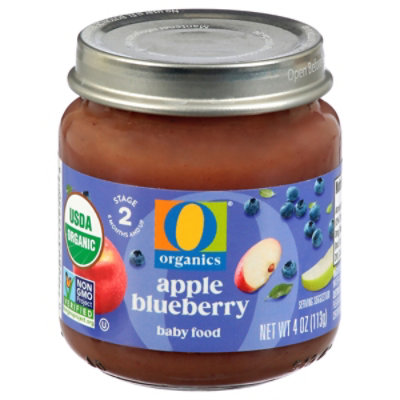 O Organics Baby Food Apple Blueberry - 4 Oz - Image 1