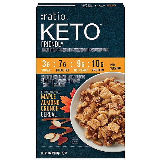 Ratio Maple Almond Crunch Cereal - 10.4 Oz