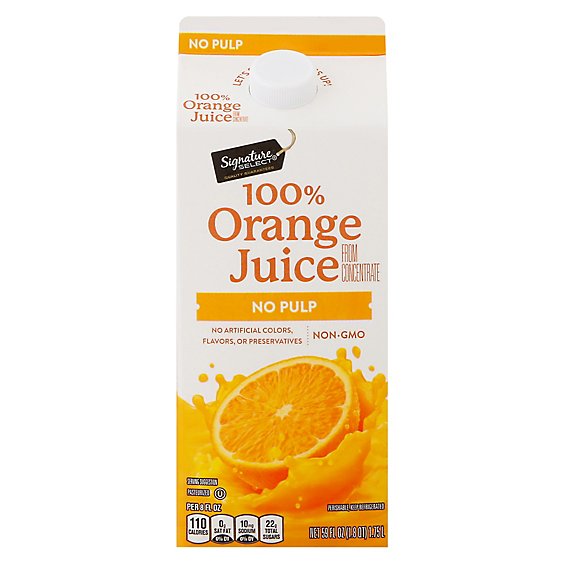 Signature Select 100% No Pulp Orange Juice - 59 Fl. Oz.