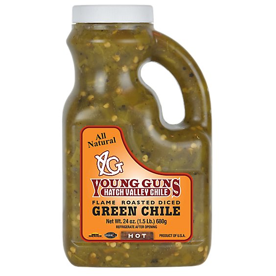 Hatch Valley Flame Roasted Green Chile Hot - 24 OZ