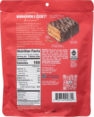 Little Secrets Peanut Butter Dark Chocolate Wafer - 3.5 Oz - Image 6