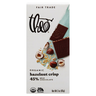 Theo Hazelnut Crisp Chocolate Bar - 3 Oz - Image 3