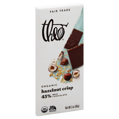 Theo Hazelnut Crisp Chocolate Bar - 3 Oz - Image 1