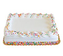 White Celebration Cake Bc 1/4 Sheet - EA