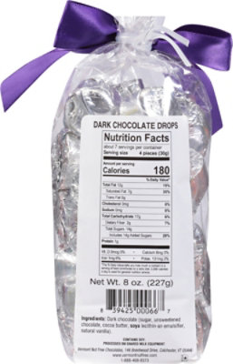 Vermont Nut Free Foil Wrap Dark Chocolate Drops - 8 Oz - Image 6