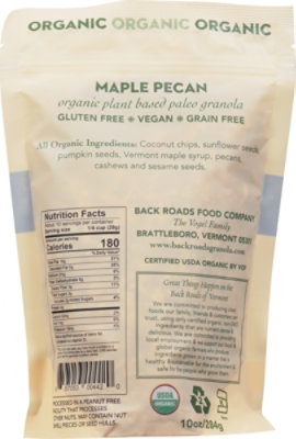 Back Roads Organic Maple Pecan Paleo Granola - 10 Oz - Image 6