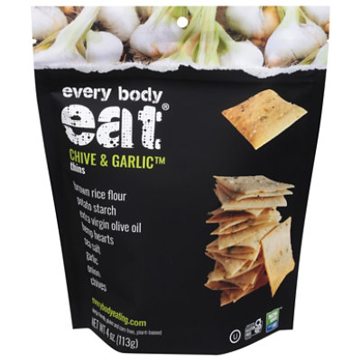 Every Body Eat Chive & Garlic Snack Thins - 4 Oz - Image 1