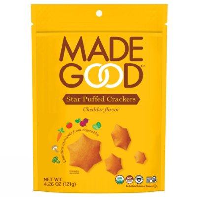 Made Good Star Puffed Cheddar Crackers - 4.26 Oz - Image 1