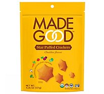 Made Good Star Puffed Cheddar Crackers - 4.26 Oz