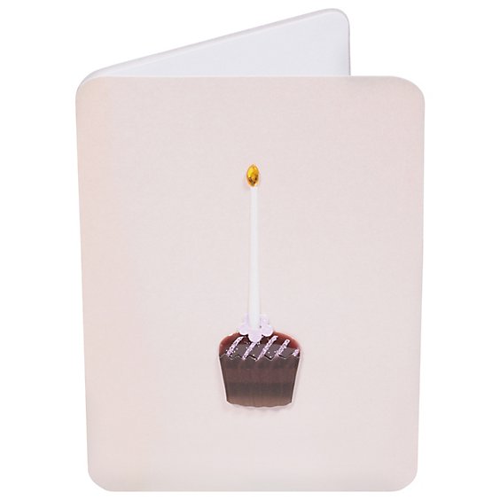 Papyrus Cupcake with Candle Birthday Card - Each