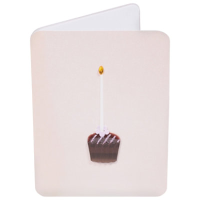 Papyrus Cupcake with Candle Birthday Card Each JewelOsco