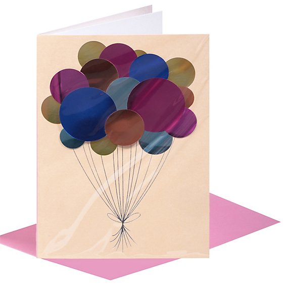Papyrus Sequin Balloons Birthday Card - Each