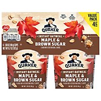 Quaker Maple Brown Sugar Instant Oatmeal - 6.7 OZ - Image 1
