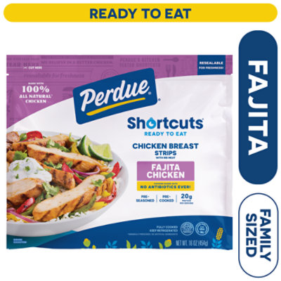 PERDUE SHORT CUTS No Antibiotics Ever Grilled Fajita Style Chicken Breasts Bag - 16 Oz - Image 2