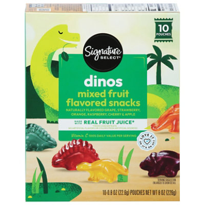 Signature SELECT Dino Mixed Fruit Snacks - 10-0.8 Oz