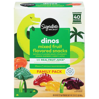 Signature SELECT Dinos Mixed Fruit Snacks Pack - 40 - 0.8 Oz - Image 1