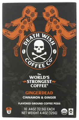 Death Wish Gingerdead Coffee - 10 Count - carrsqc