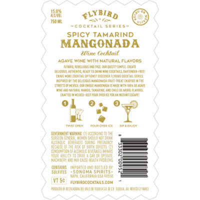 Flybird Spicy Tamarind Mangonada Mexico Wine Cocktail - 750 Ml - Image 3