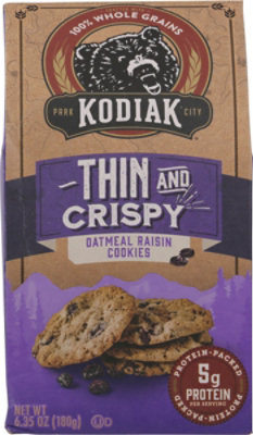 Kodiak Cakes Thin & Crispy Raisin Oatmeal Cookies 6.35 Oz Albertsons