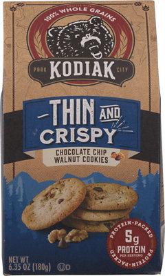 Kodiak Cakes Thin & Crispy Walnut Chocolate Chip Walnut Cookies - 6.35 ...