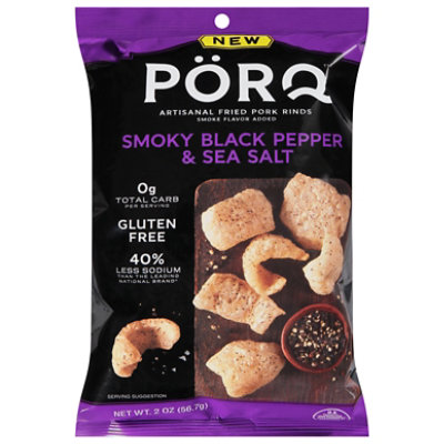 Porq Black Pepper & Sea Salt Pork Rinds - 2 Oz - Image 3